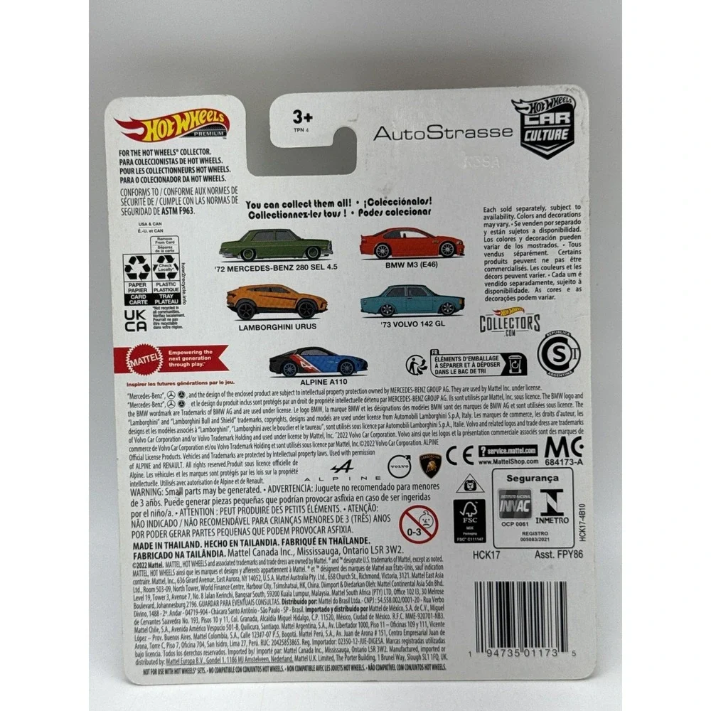Hot Wheels Premium Alpine A110 Die Cast Toy Car Blue Metal 1:64 Scale Culture